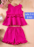 Conjunto blusa - short elegante