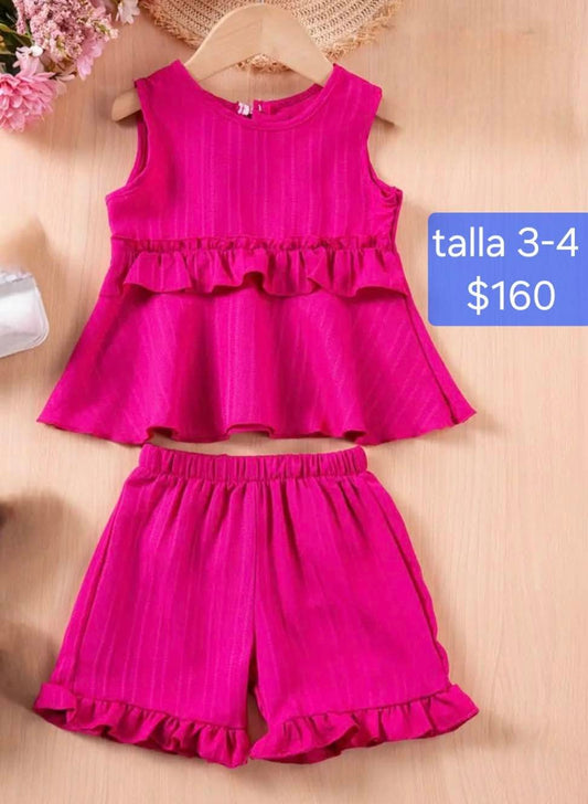 Conjunto blusa - short elegante